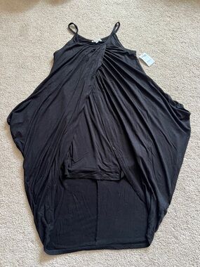 Charlotte Russe Black Draped with Spaghetti Straps